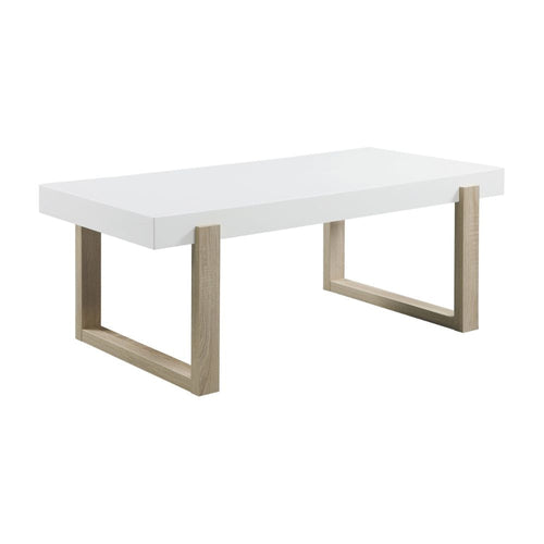 Shay Coffee Table | 47" | Rectangular Top | High Gloss White