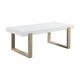 Shay Coffee Table | 47" | Rectangular Top | High Gloss White
