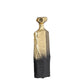 Kaya 9 Inch Classic Accent Metal Vase Square Body Narrow Top Gold Black By Casagear Home BM294262