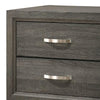 Mazie 25 Inch Modern 2 Drawer Nightstand Metal Handle Gray Foil Finish By Casagear Home BM294275