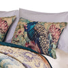 Ufa King Pillow Sham | 36" | Peacock Print | Quilted Microfiber