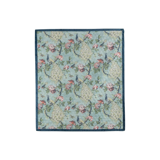 Eden Throw Blanket | 60" | Songbirds & Butterflies | Green Microfiber