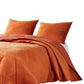 Rio 36 Inch King Pillow Sham Quilted Diamond Design Orange Dutch Velvet By Casagear Home BM294320