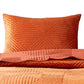 Rio 36 Inch King Pillow Sham Quilted Diamond Design Orange Dutch Velvet By Casagear Home BM294320