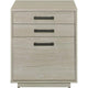 25 Inch Slim File Cabinet 3 Gliding Drawers Whitewashed Gray Wood Frame By Casagear Home BM294799