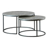 Nesting Coffee Table Set | 2 Piece | 35" | Gray Marble Top