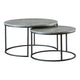 Nesting Coffee Table Set | 2 Piece | 35" | Gray Marble Top