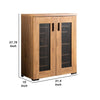 38 Inch Accent Cabinet Chest 5 Adjustable Shelf Units Golden Oak Brown By Casagear Home BM294804
