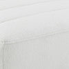 Kea 35 Inch Ottoman Horizontal Channel Tufted Gray Faux Sheepskin Fabric By Casagear Home BM294814