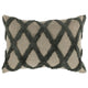 Lo Throw Pillow | 14 x 20 | Tufted Diamond | Linen | Green