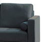 Rick 82 Inch Contemporary Sofa with 2 Accent Pillows Teal Green and Black By Casagear Home BM295132