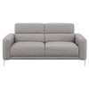 Finn 75 Inch Modern Sofa Sleek Channel Tufting Taupe Brown Faux Leather By Casagear Home BM295137