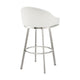 Sheryl 26 Inch Swivel Counter Stool Chair Low Back White Faux Leather By Casagear Home BM295440