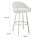 Sheryl 26 Inch Swivel Counter Stool Chair Low Back White Faux Leather By Casagear Home BM295440