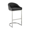Lina Barstool | 28" | Cantilever Base | Black Faux Leather