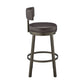 Eleanor 30 Inch Swivel Bar Stool Chair Round Mocha Brown Faux Leather Seat By Casagear Home BM295495