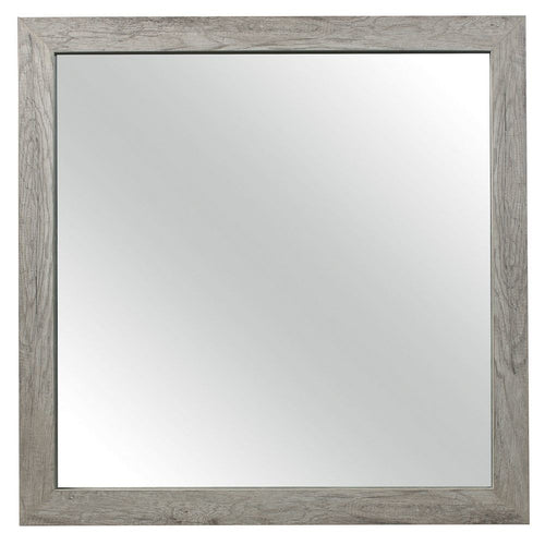 Zane Mirror | 39" | Square Frame | Weathered Gray Veneer