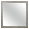 Zane Mirror | 39" | Square Frame | Weathered Gray Veneer