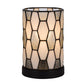 Eli 9 Inch Accent Lamp, Hand Painted Cylinder Tiffany Style Shade, Bronze By Casagear Home