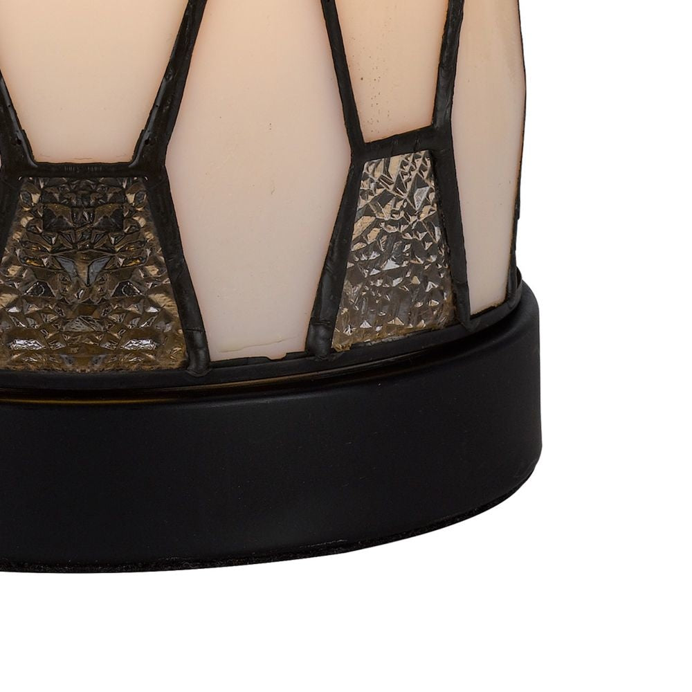 Eli 9 Inch Accent Lamp Hand Painted Cylinder Tiffany Style Shade Bronze By Casagear Home BM295950