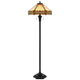 Eli Floor Lamp | 60" | Tiffany Shade | Dual Light | Bronze
