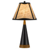 Table Lamp | 30" | 3 Way | Mica Shade | Rubberwood & Metal
