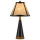 Table Lamp | 30" | 3 Way | Mica Shade | Rubberwood & Metal