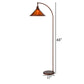 Cyan 65 Inch Modern Adjustable Arc Floor Lamp Amber Mica Shade Rust Metal By Casagear Home BM295963