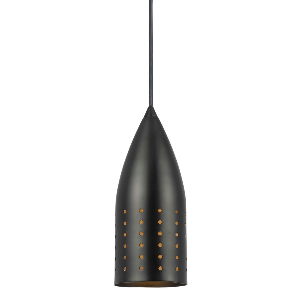 Pendant Light | 4" | Round Shade | Oil Rubbed Black Bronze