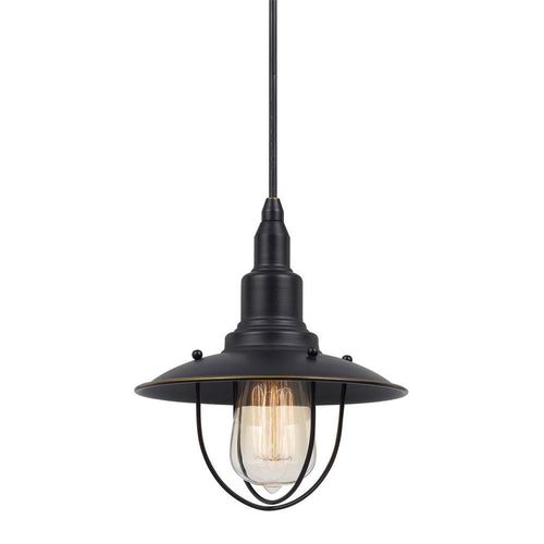Oma Pendant Light | 8" | Industrial Style | Dark Bronze Frame