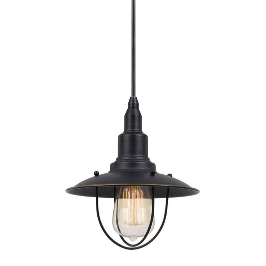 Oma Pendant Light | 8" | Industrial Style | Dark Bronze Frame