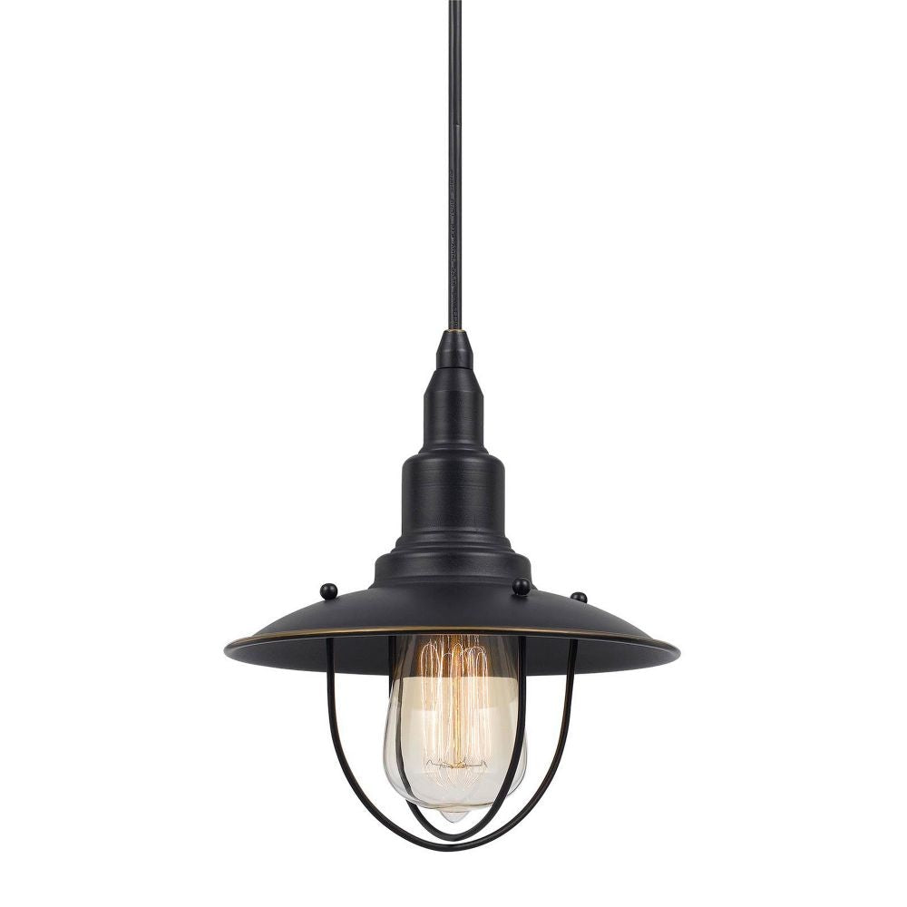 Oma Pendant Light | 8" | Industrial Style | Dark Bronze Frame