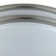 14 Inch Modern Ceiling Lamp with Frosted Acrylic Plate Steel Trim White By Casagear Home BM295976