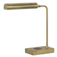 Dyna 18 Inch Integrated LED Desk Lamp, Wireless USB Port, Antique Brass By Casagear Home