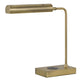 Dyna Desk Lamp | 18" | LED | Wireless USB Port | Antique Brass