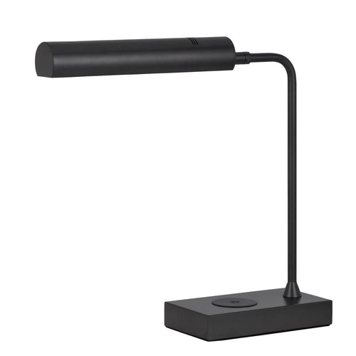 Dyna Desk Lamp | 18" | LED | Wireless USB Port | Matte Black