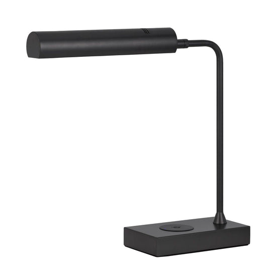 Dyna Desk Lamp | 18" | LED | Wireless USB Port | Matte Black
