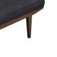 50 Inch Classic Bench Button Tufted Taupe Fabric Brown Wood Angled Legs By Casagear Home BM296088
