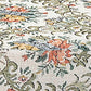 16 Inch Vintage Accent Footstool Floral Motif Fabric Merlot Cabriole Legs By Casagear Home BM296111
