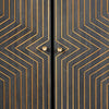 43 Inch 2 Door Accent Sideboard Console Cabinet Metal Knobs Dark Brown By Casagear Home BM296118