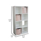 Lizy 47 Inch Tall Bookcase Organizer 8 Cube Style Storage White Finish By Casagear Home BM296521