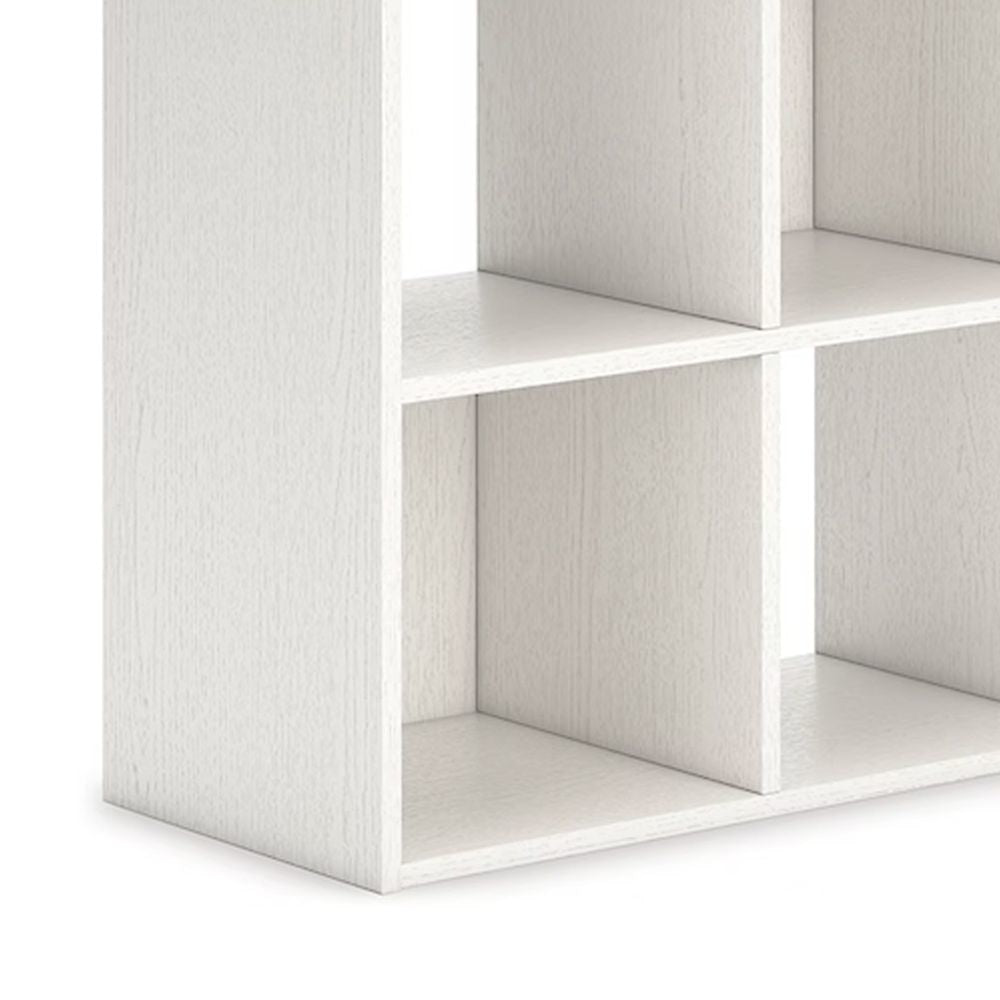 Lizy 35 Inch Bookcase Organizer 9 Cube Storage Compartments White Finish By Casagear Home BM296522