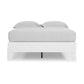 Asher Full Sized Platform Bed Modern Silhouette Matte White Wood Frame By Casagear Home BM296529