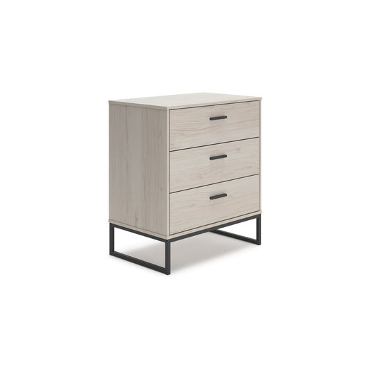 34 Inch Tall Nightstand Chest, 3 Spacious Drawers, Smooth Light Gray Finish By Casagear Home