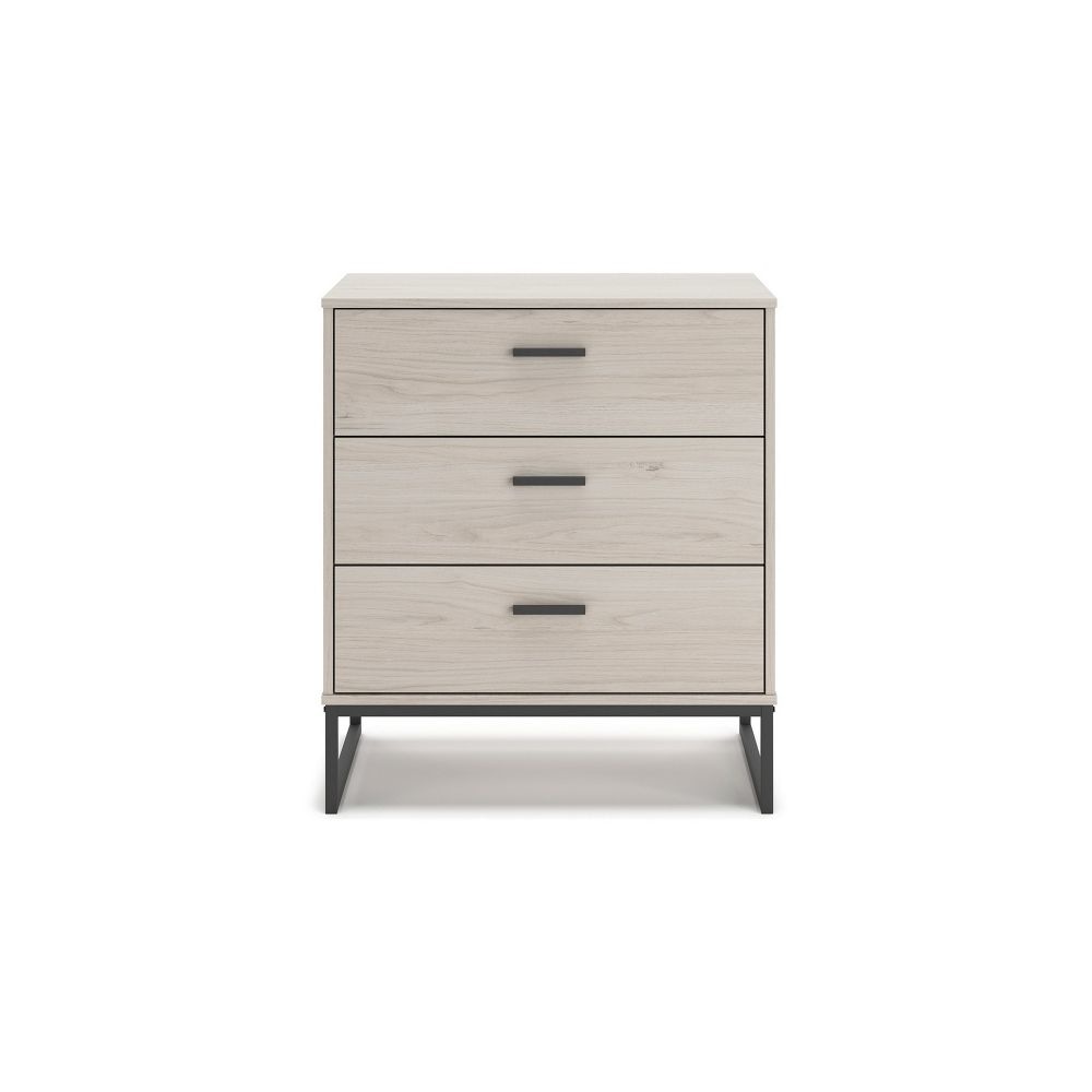34 Inch Tall Nightstand Chest 3 Spacious Drawers Smooth Light Gray Finish By Casagear Home BM296560