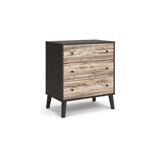 Kiki 34 Inch Bedside Nightstand Chest, 3 Spacious Drawers, Matte Black By Casagear Home