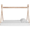 Pipa Modern Full Bed Crossed Wood A Frame Tent Stand Crisp White Base By Casagear Home BM296578