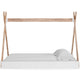 Pipa Modern Full Bed Crossed Wood A Frame Tent Stand Crisp White Base By Casagear Home BM296578