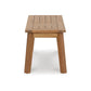 47 Inch Rectangular Bench Natural Acacia Wood Slatted Seat Angled Legs By Casagear Home BM296581