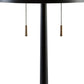 Kien 24 Inch Modern Table Lamp Black Metal Drum Shade Gold Toned Base By Casagear Home BM296596